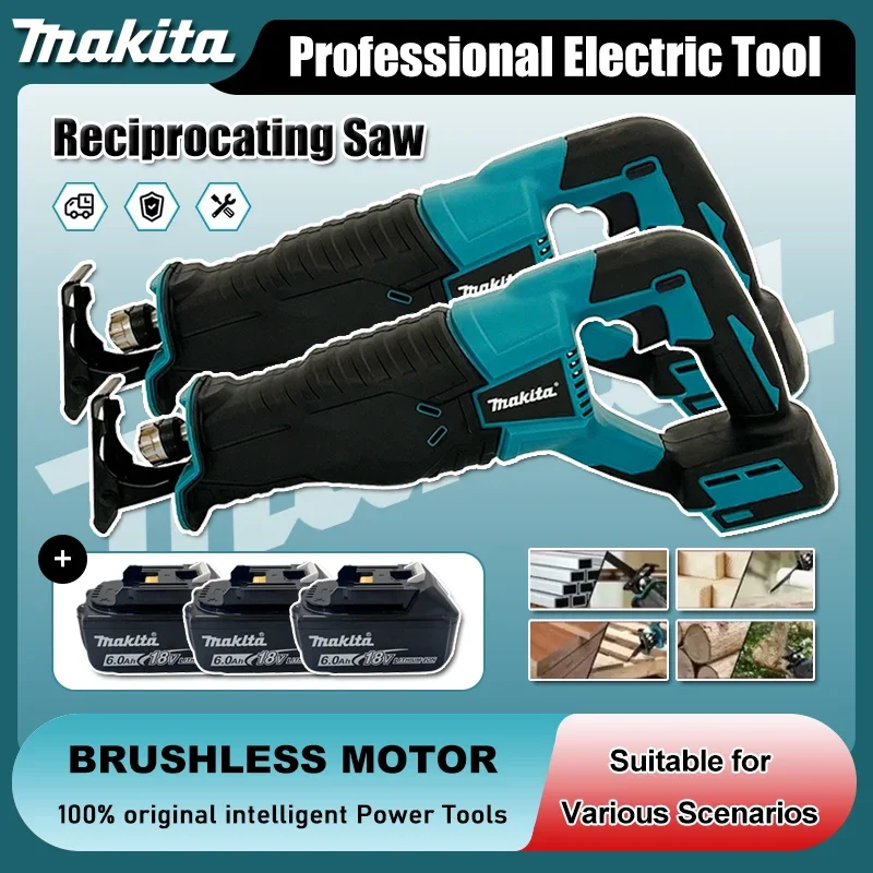 scie-alternative-sans-balais-makita-outils-electriques-portables-sans-fil-avec-4-lames-de-scie-pour-batterie-20v-18v