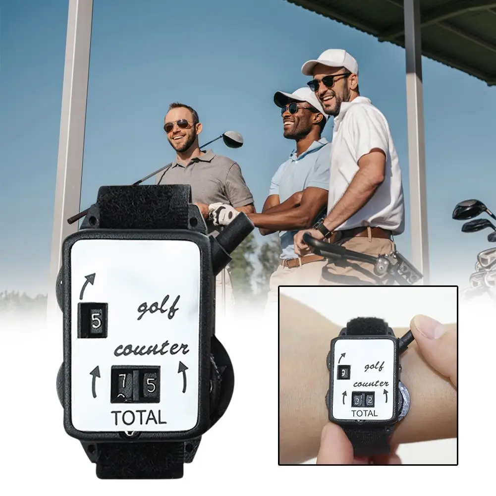 Wearable Putting Counter with Wristband Manual Score Keeper Watch Portable Mini Golf Scorers Watch for Golf Sport Teacher