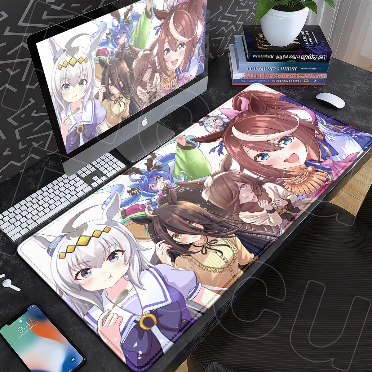 Umamusume Pretty Derby Tokai Teio Anime Mousepad Office Cabinet Washable Desktop Rug PC Rubber Accessories Game Extended Mauspad