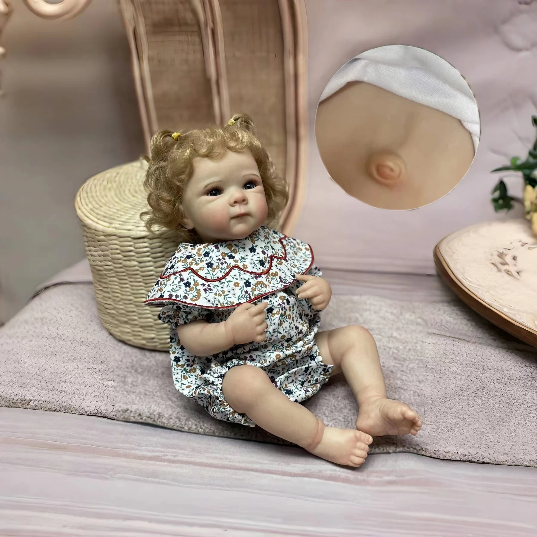 

50cm Full Body Vinyl Bettie Bebe Reborn Girl Washable Cuddly Reborn Doll reales para niñas Realistic Doll for Children's Gift