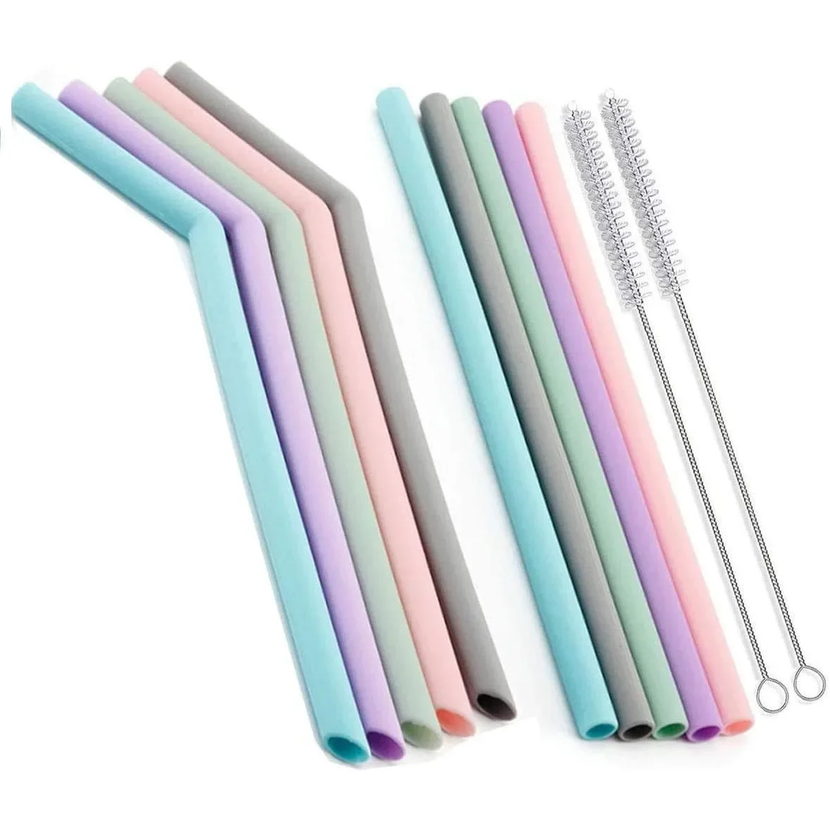 10 Straws Silicone,… - image