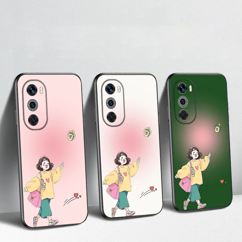 

Happy girl in yellow For Motorola Moto G 04 G05 G14 15 24 34 35 54 55 75 84 85 Edge 40 50 Fusion 60 Fusion TPU soft phone case