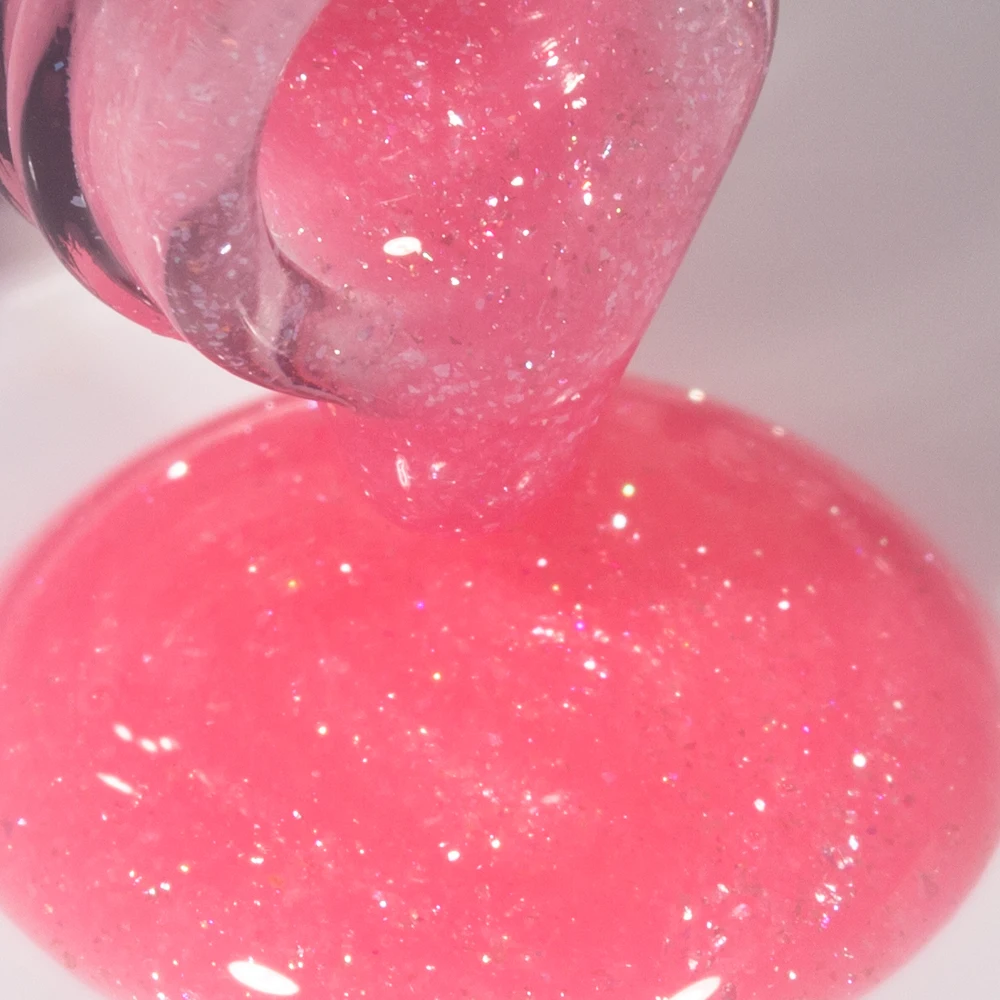 KODIES GEL Shimmer Rubber Base Gel Nail Polish 15ML Aurora Pink Sparkle Structure Gel Varnish Semi Permanent UV/LED Manicure Art