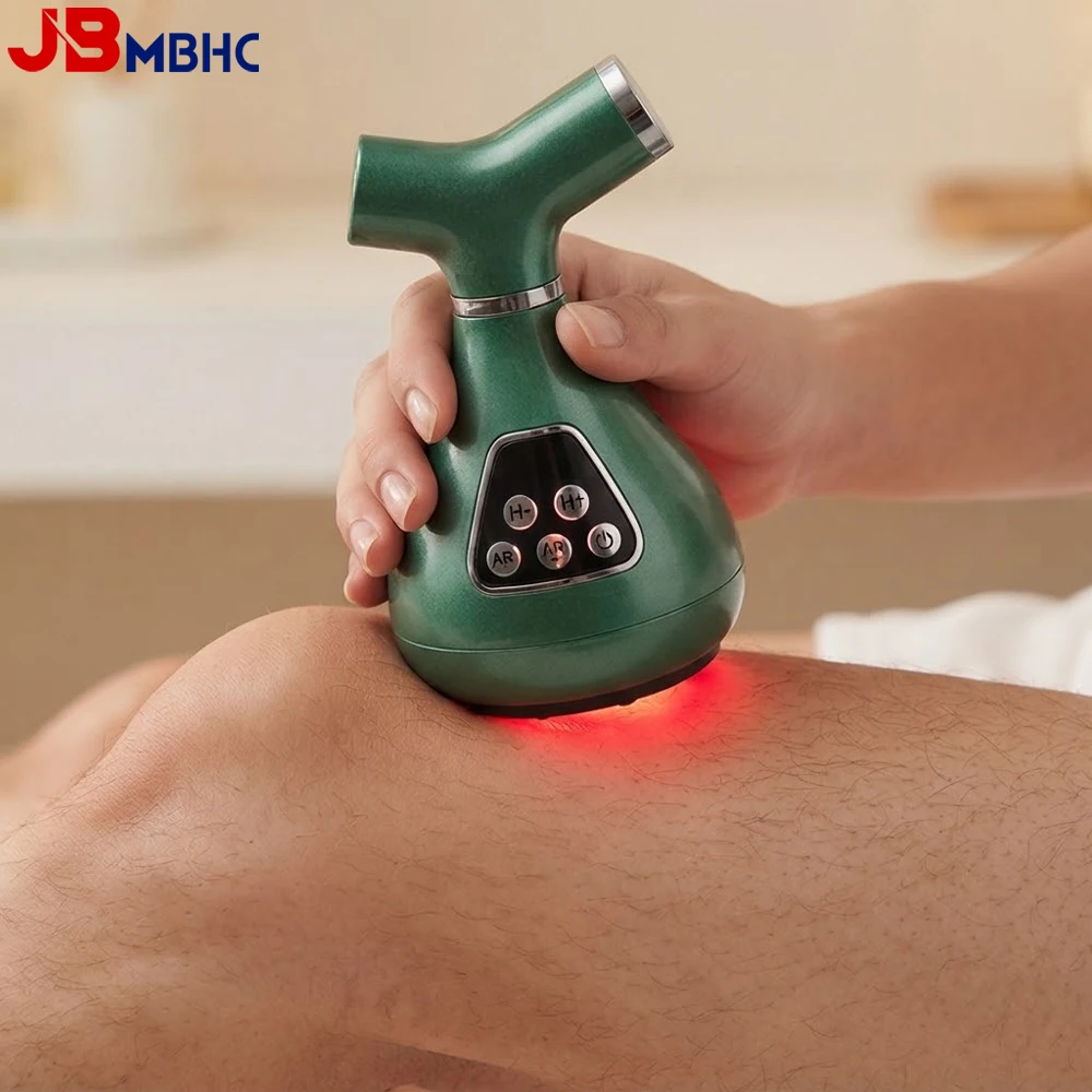 Lymphatic Drainage Massager with Suction & Heat, 9-Level Cupping Massage Device for Cellulite Reduction, Deep Tissue Pain Relief