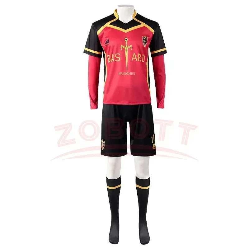 2025 جديد أنيمي الأزرق قفل تأثيري كايزر نيس Isagi كورونا هيوري تأثيري حلي الرجال جيرسي باستارد مونشين التطريز فو ★ ★