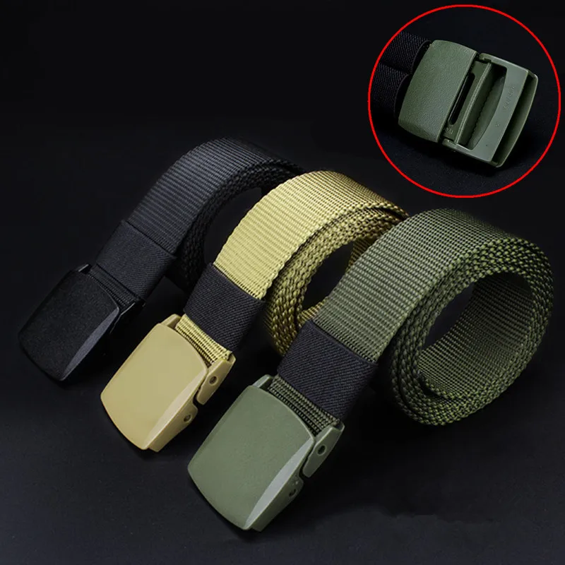 Automatic Buckle Nylon Weaving Belt Male Army Tactical Belt Mens Military Waist Canvas Belts Cummerbunds High Quality Strap