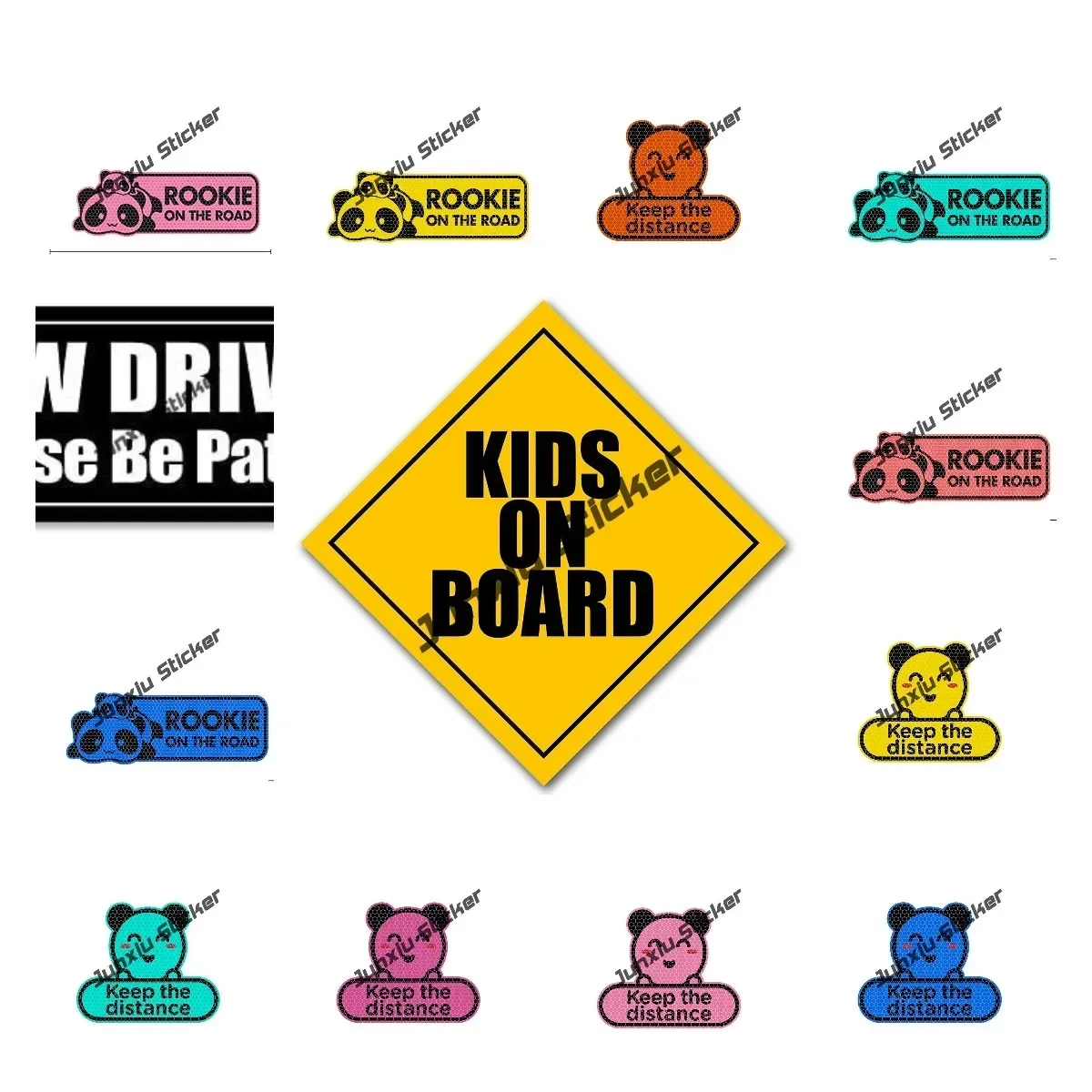 

New Driver Sticker Please Be Patient and Wait for The Security Warning Decals Vehicle Sunshade Cover Scratches Car Accessories