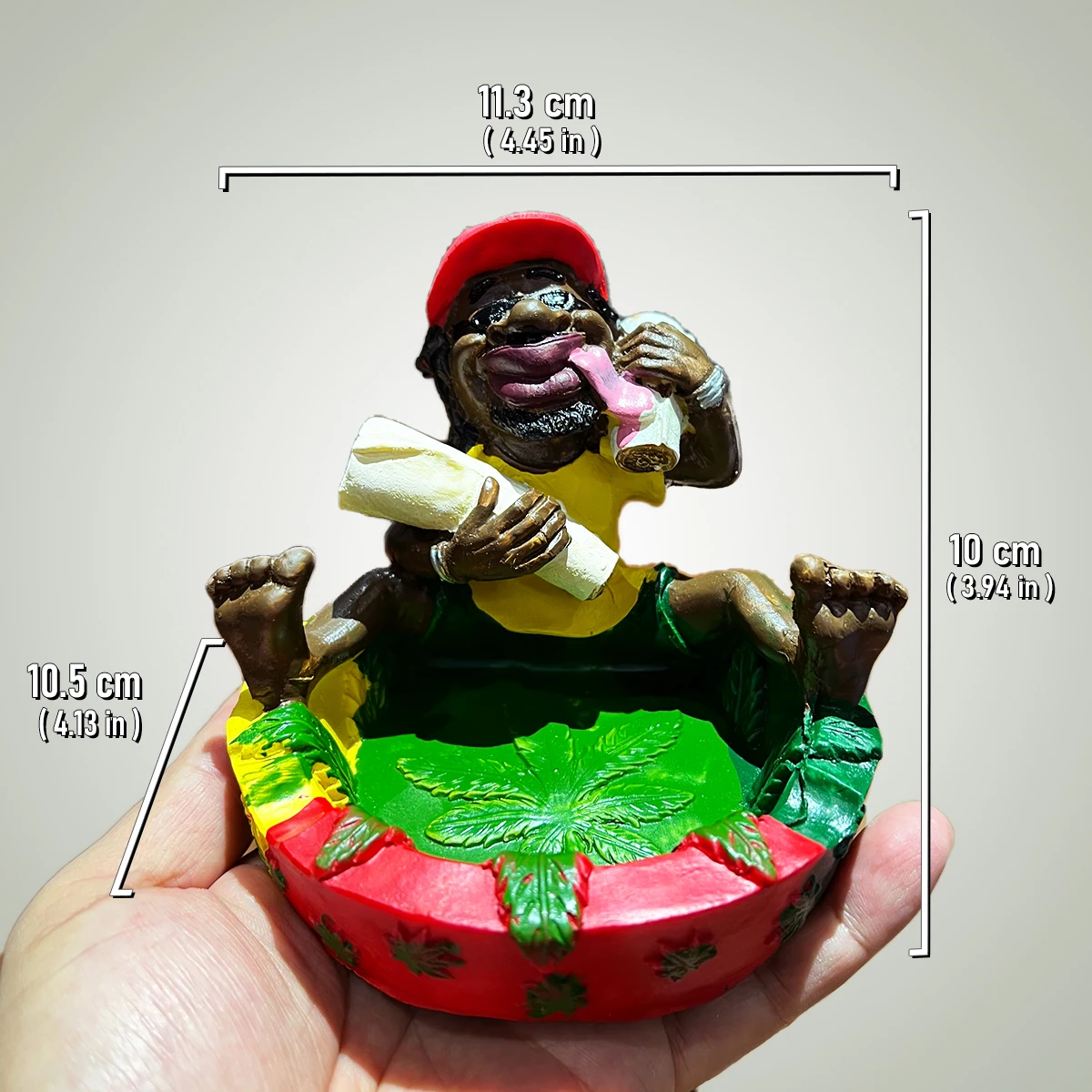 1PC resin ashtray  unique Jamaican style ashtray craft ornaments resin ashtray tabletop decoration  cabinet ornaments  decora