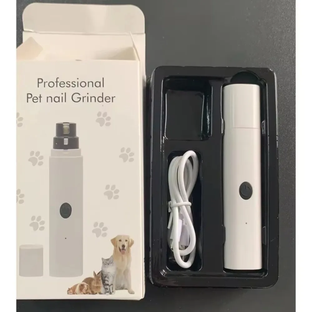 Fashion LED Light Electric Pet Nail Grinder Rechargeable Quiet Puppy Nail File Painless Portable Paws Nail Cutter Dog Cat