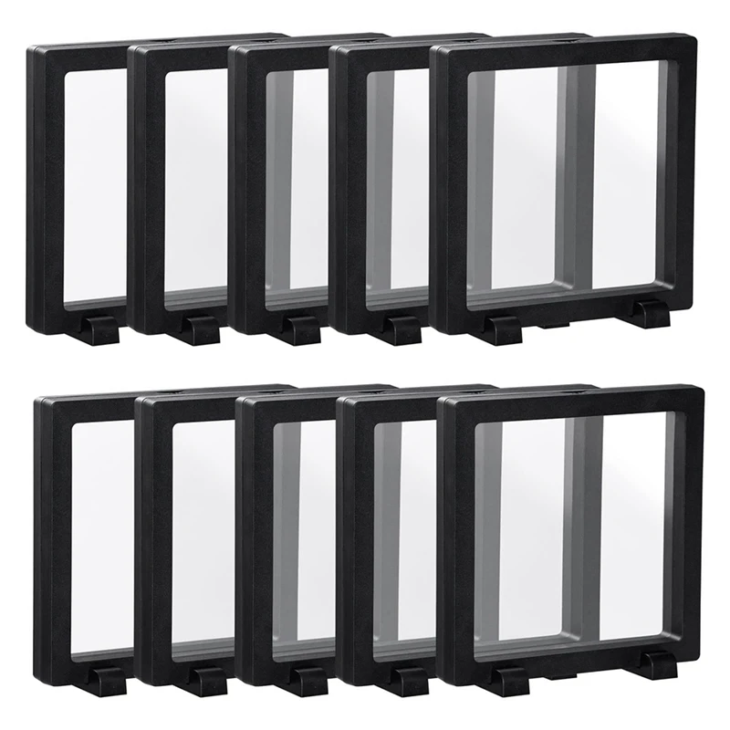 

Держатель для монет с подставкой, держатель для монет с основанием для медальонов, 10 плавающих рамок