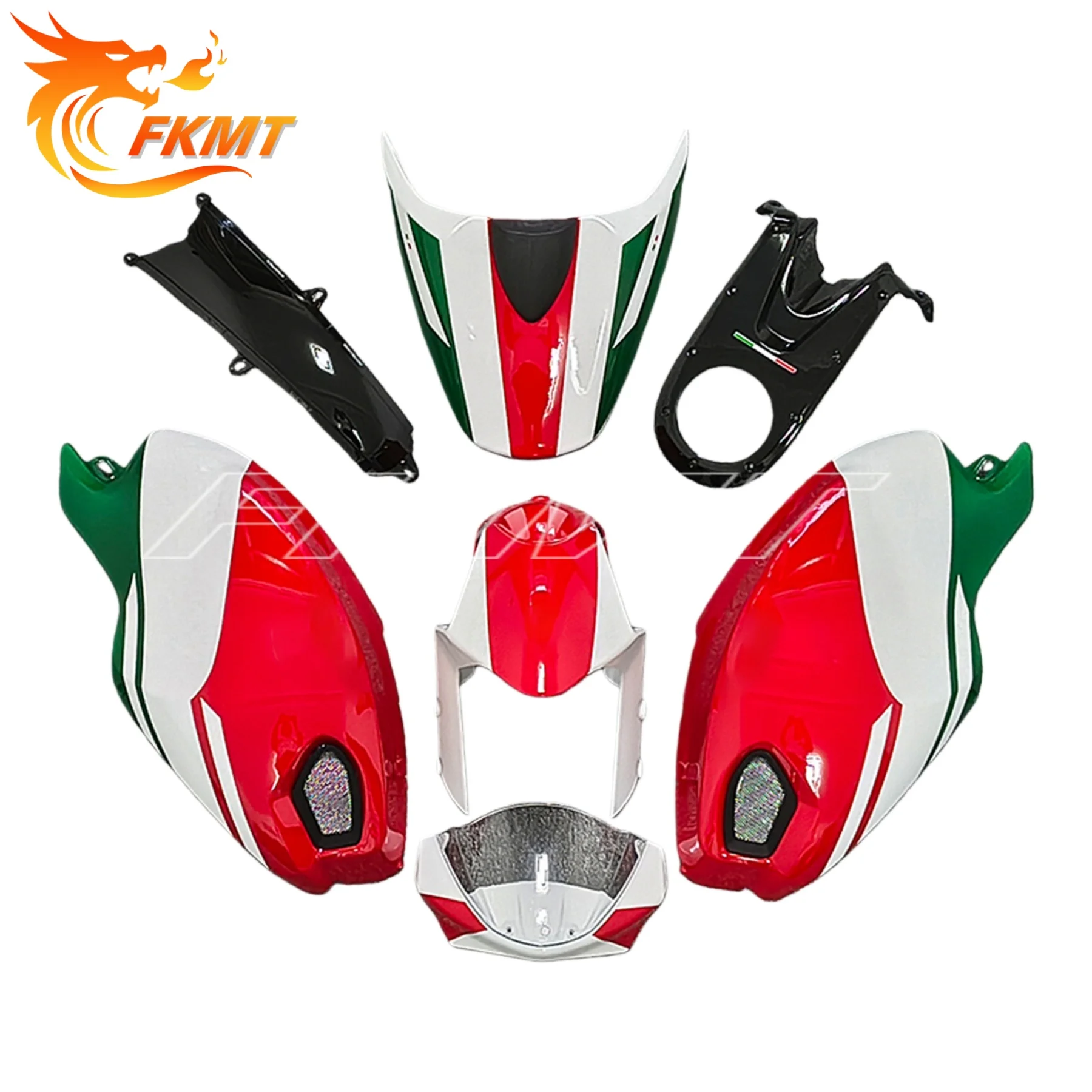 For DUCATI 696 796 1100 2008-2014 Carbon Painted look Rear Parts Fenders Tank Cover Fairing Kits
