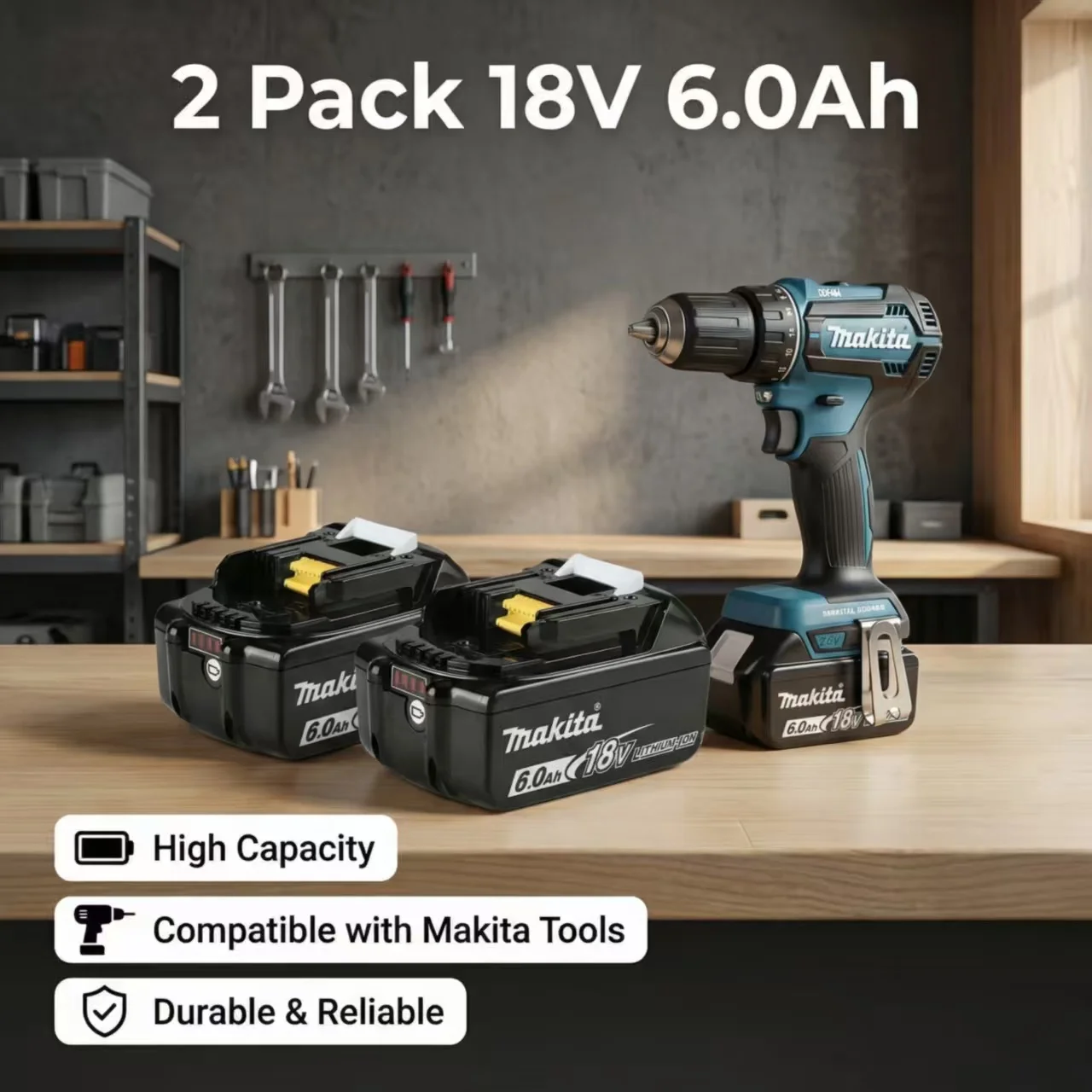 

Сменная литиевая батарея Makita 18V 6Ah 5Ah 3Ah для аккумуляторных инструментов BL1860 BL1850 BL1850B BL1840 BL1830B BL1815