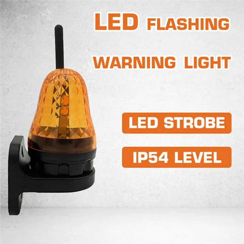 【B89E】AC12-265V Universal LED Warning Beacon Light 2Pcs Alarm Signal Lamp For Automatic Gates Garage Door Rolling Shutter