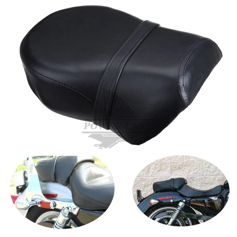 

Motorcycle Black PU Leather Rear Passenger Seat Pillion Cushion Pad Seat for Harley Sportster Iron XL 883 Nightster 1200 2007-15