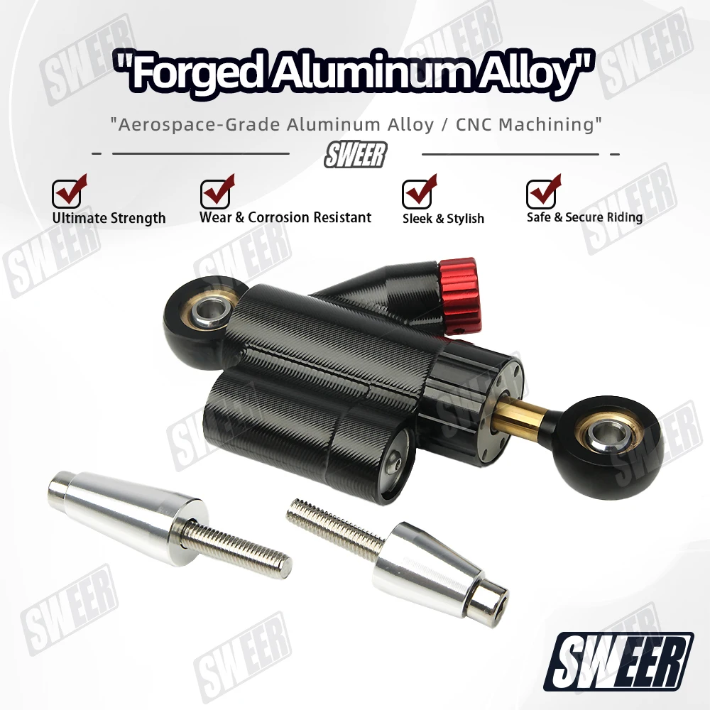 Motorcycle Front Steering Mini Damper Universal For Motorbike Sctooter Dirt Bike CNC Short Adjustable Steering Stabilize Damper