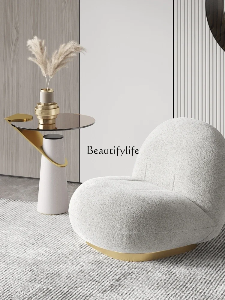 FG28Light Luxury Tempered Glass Tea Table Modern Minimalist Creative Designer Small round Table