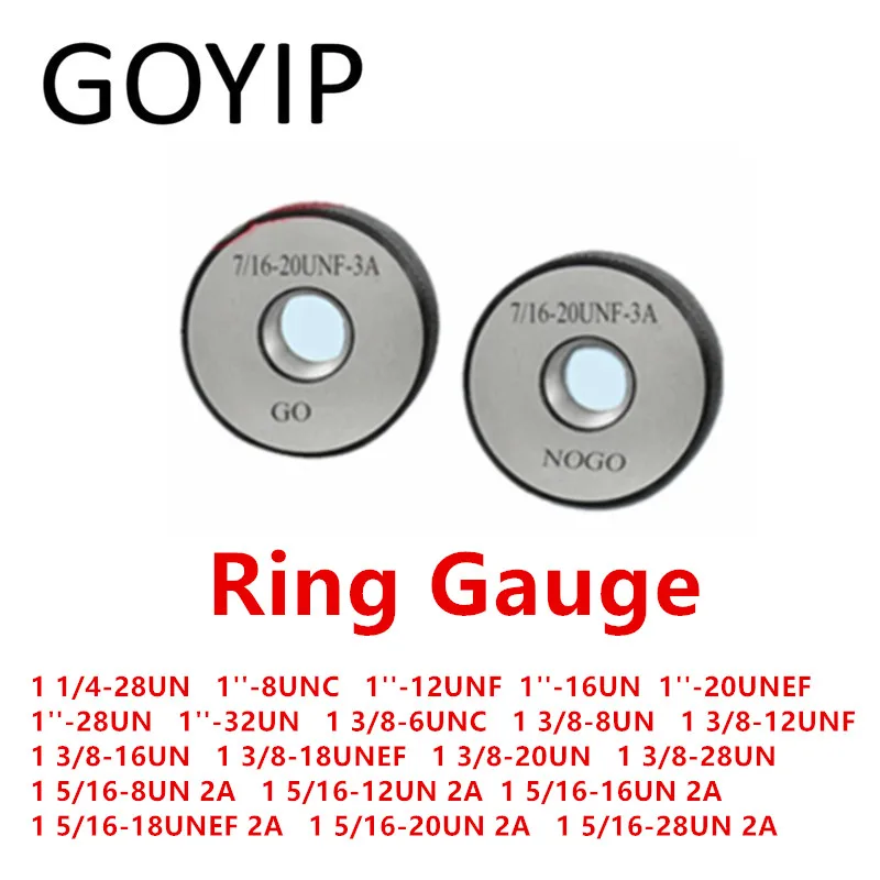 

1 1/4-28 1''-8 1 3/8-6 1 3/8-16 1 5/16-8 1 5/16-18 1 5/16-28 UN UNC UNF 2A American Standard Ring Gauge Go No-Go Gauge Gage