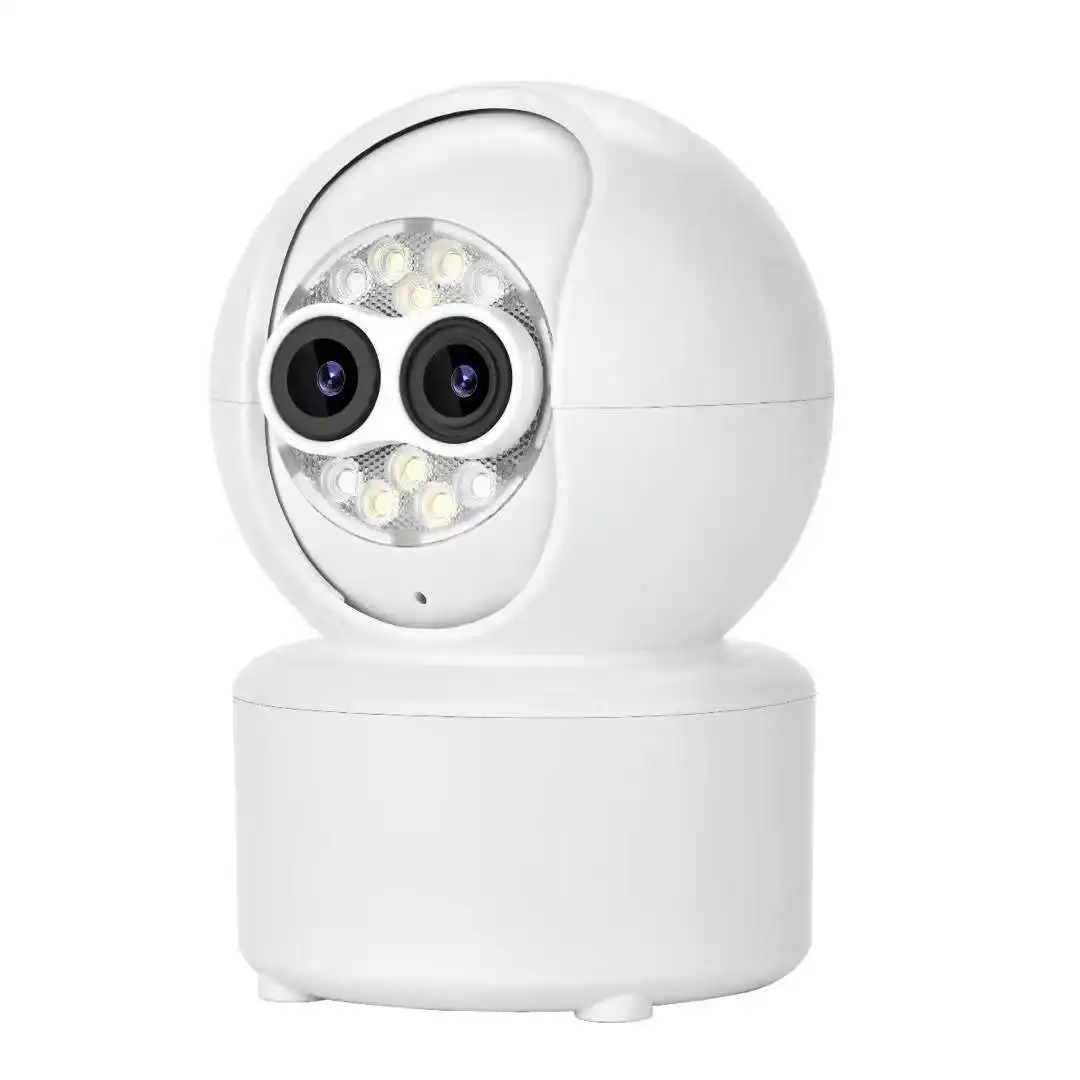 

4MP iCsee APP Dual Lens DC/E27 Lamp Head Socket 5X Zoom Wireless PTZ IP Dome Camera Bluetooth Quick Pair AI Humanoid Monitor