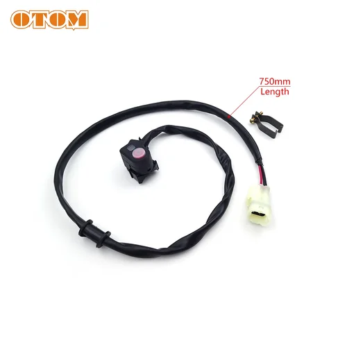 Imagen 2 del producto OTOM interruptor modificado para motocicleta, botón impermeable con Control de luz LED, encendido/apagado, botón de encendido/apagado, pieza de montaje para manillar para HONDA