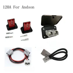 1/2Pcs 120A FOR Anderson Plug Adaptor Split Tube Double Head Connector DC Kit Flush Mount Bracket Panel Bracket For Caravan