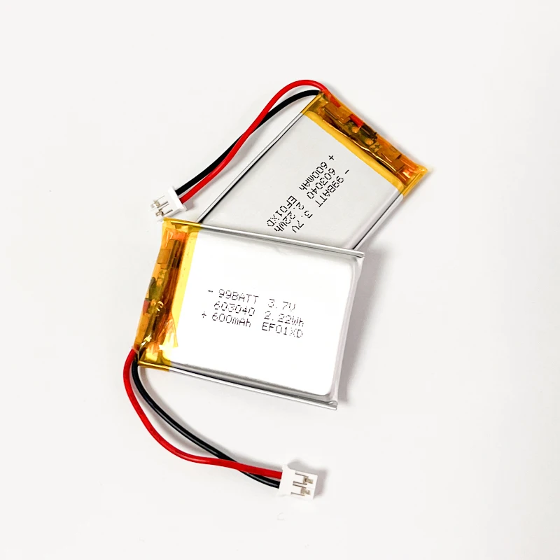 Akumulator litowo-polimerowy 3,7 V 600 mAh 603040 do wielokrotnego ładowania, do GPS, lamp LED, masażerów, głośników Bluetooth, zabawek, kijek do selfie, wentylatorów — zdjęcie produktu 4