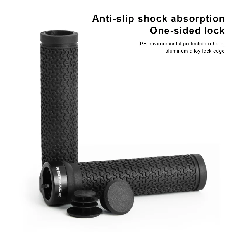 MTB Cuffs Aluminum Alloy Lock Ring Bicycle Handlebar Grips Anti-slip Mountain Bike Grips Damping Bike Handle Grip Bicycle Part