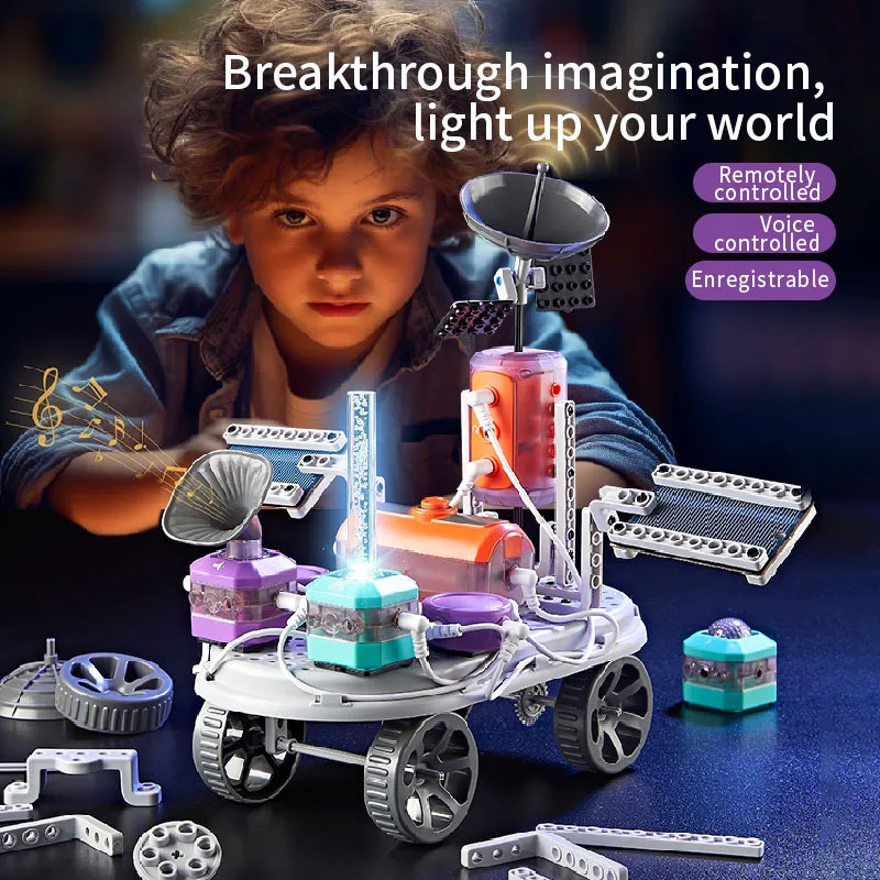 

Children's DIY Electronic Building Blocks Science Experiment Educational Physics Puzzle Circuit Toys for Birthday