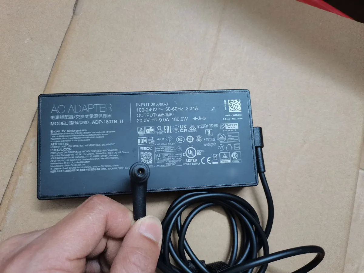 Genuine 20V 9A ADP-180TB H 6.0mm 180W AC Adapter for ASUS TUF Dash 15 TUF516PE-AB73 Gaming Notebook