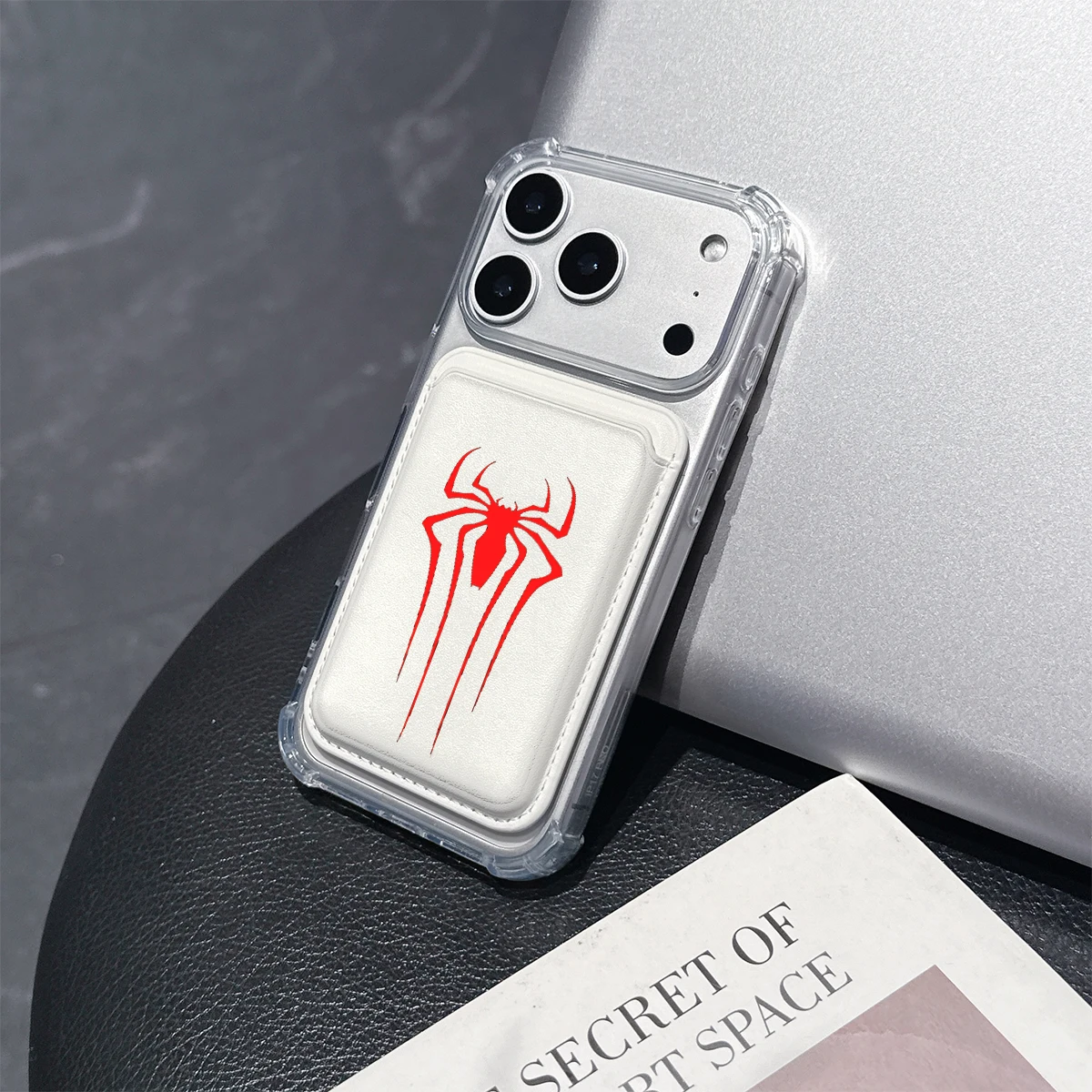 Red Spider Logo Phone Case For iPhone 17 16 15 14 13 Pro Max Plus Wallet Pocket Transparent Soft TPU for Magnetic Phone Case view 5