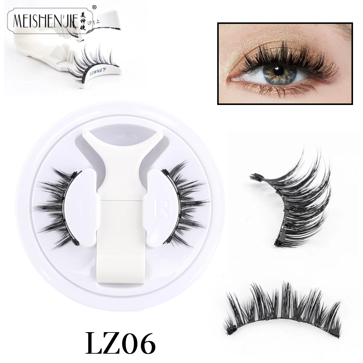 Magnetic Eyelashes Set, Natural Mink Lashes