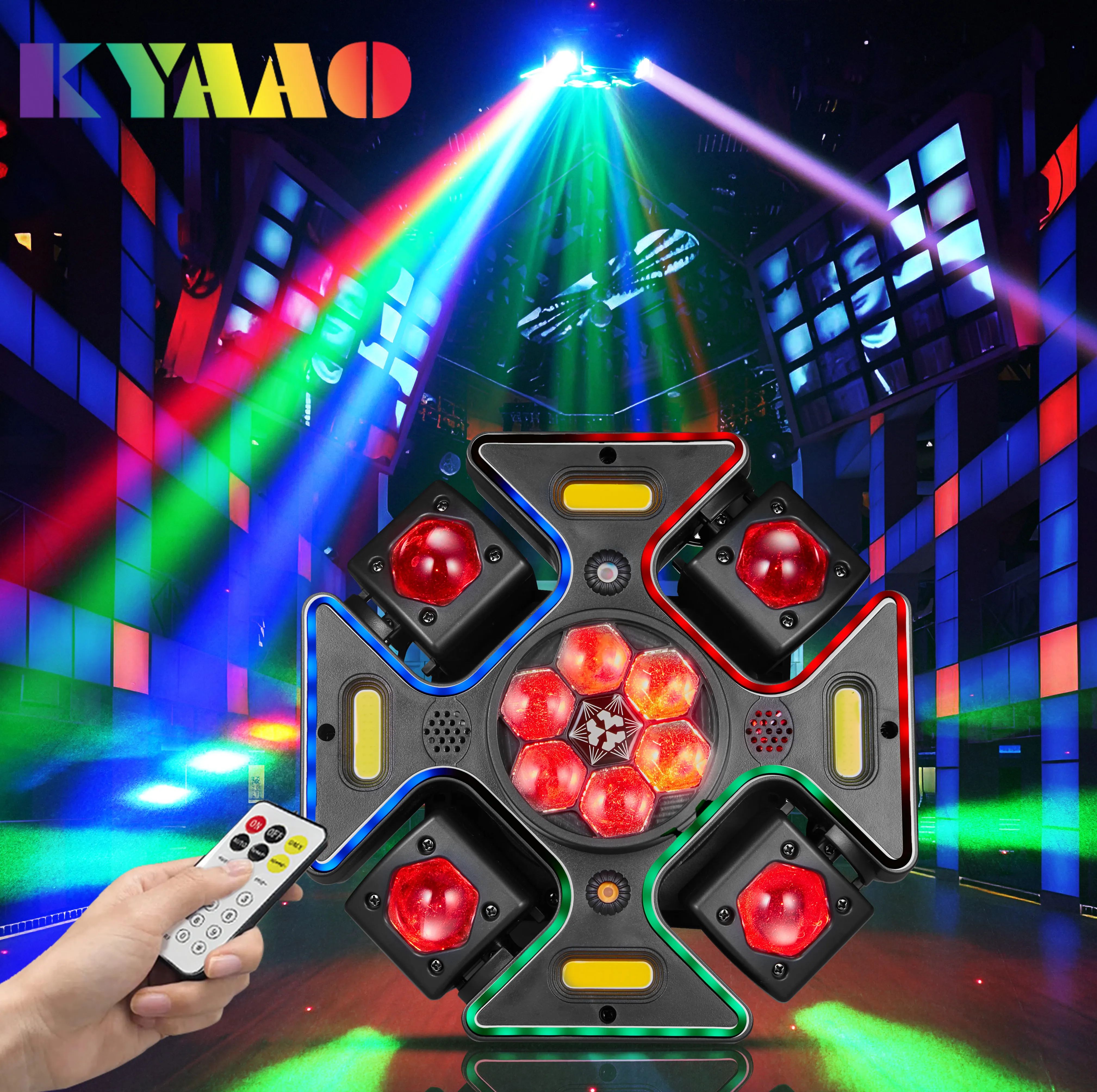 

Fast Shipping LED Rotation Dj Lighting for DJ Dance RGBW Club Dynamic Strobe Lights Christmas Holiday Party Event Laser Lights