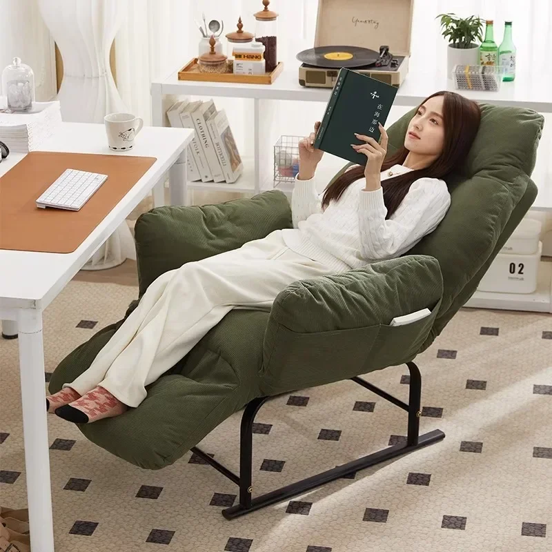 Minimalist Folding Sofa Chair Sleepable Reclining Lunch Chair Lazy Sofa Dual-purpose Chair Computer Chair Single Recliner