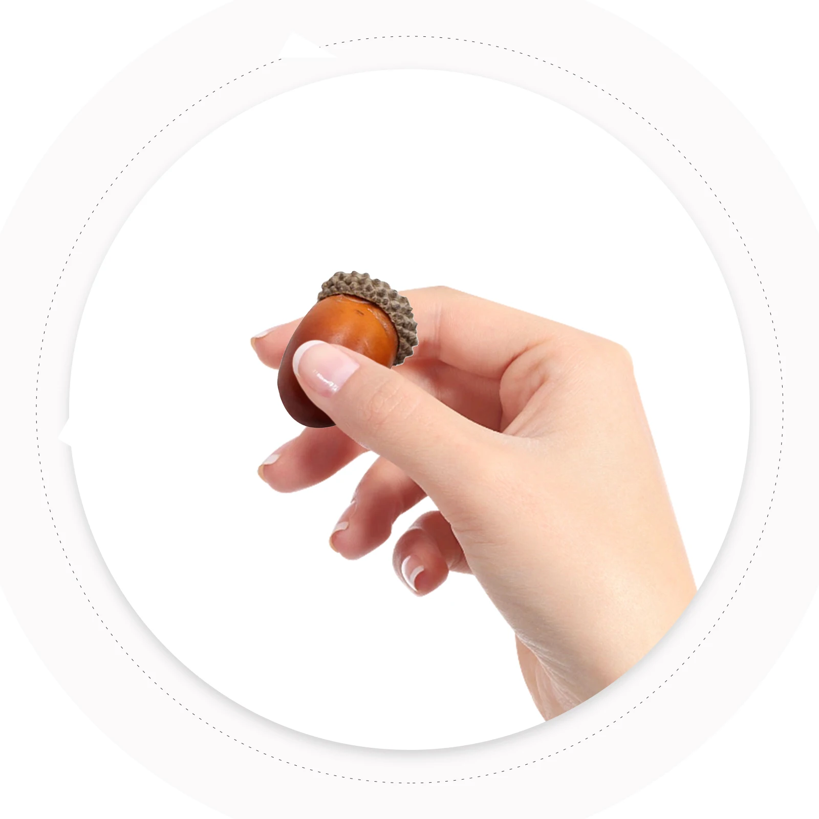 

100pcs Artificial Acorns with Caps Simulation Acorn Models for Thanksgiving Christmas Wedding Decoration DIY Scene Layout Decor