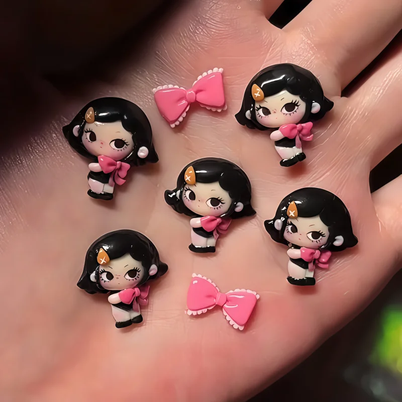 Niedliche Cartoon-Mädchen 3D-Silikonform für Nägel, DIY-Puppe, Hase mit Brille, Nagelkunst-Deko, Gießform für Kunstharz, Maniküre-Zubehör – Detail 5