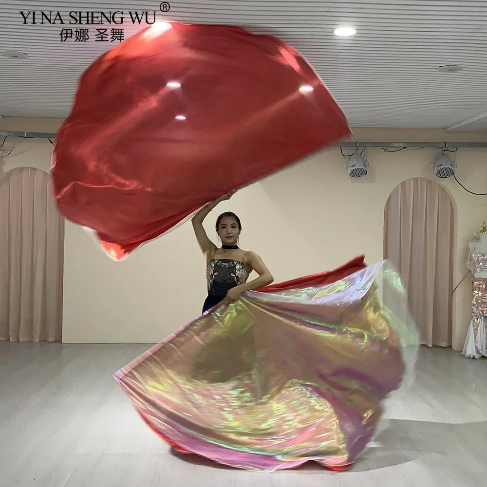 طبقة مزدوجة العلم الرقص الشرقي الدعائم الرقص الكنيسة أزياء مسرحية 190x140 سنتيمتر الثناء العلم متعدد الألوان مع عصا تلسكوبية