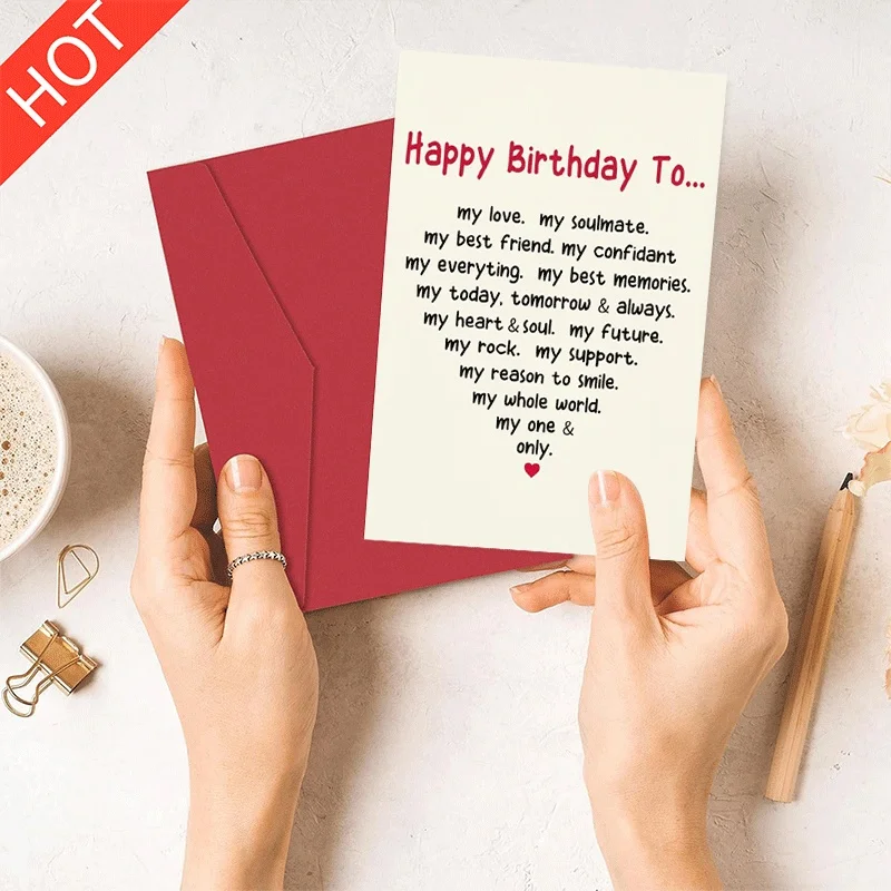 

Happy Birthday Card for Soulmate, Birthday Greeting Card for Best Friend Lover, Romantic Birthday Card for My One and Only