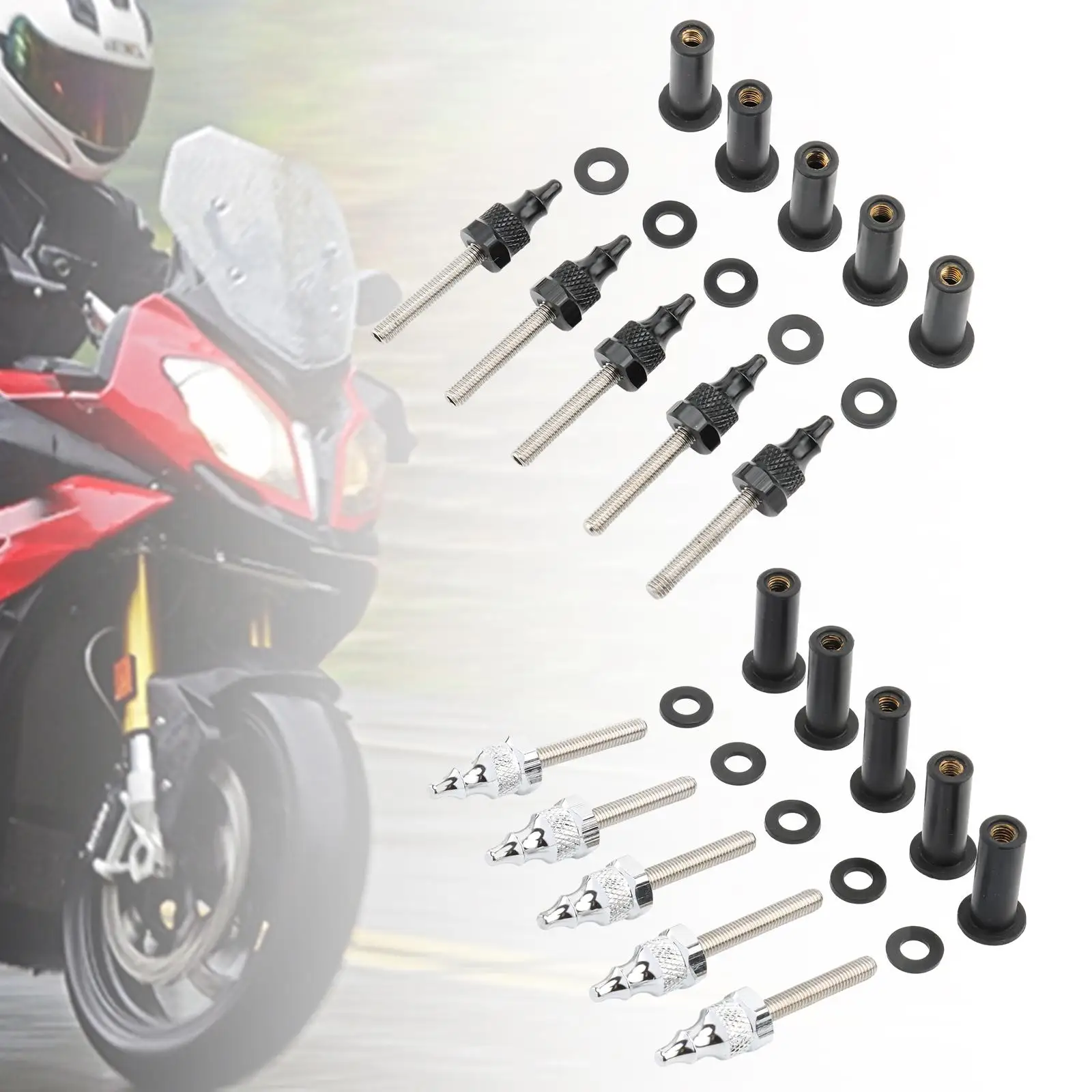Windscreen Screws Nuts Kit Motorcycle Fairing Bolts Motorbike Accessories for Glide Workmanship Replaces