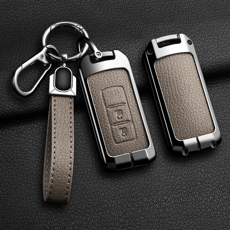 For MITSUBISHI Ralliart OUTLANDER Lancer EX ASX Colt Grandis Pajero Sport Suitable Metal Car Key Case Cover Protect Accessories