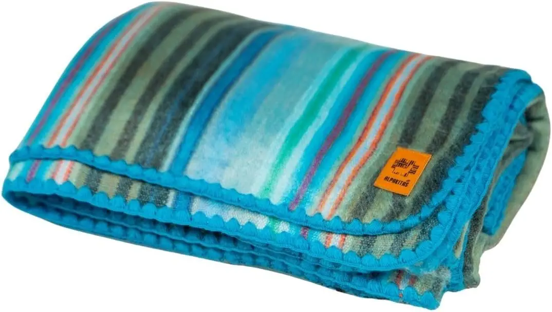 

Мягкое одеяло из шерсти альпаки, 64x45 дюймов, легкое и теплое для дивана-кровати, бирюзовый