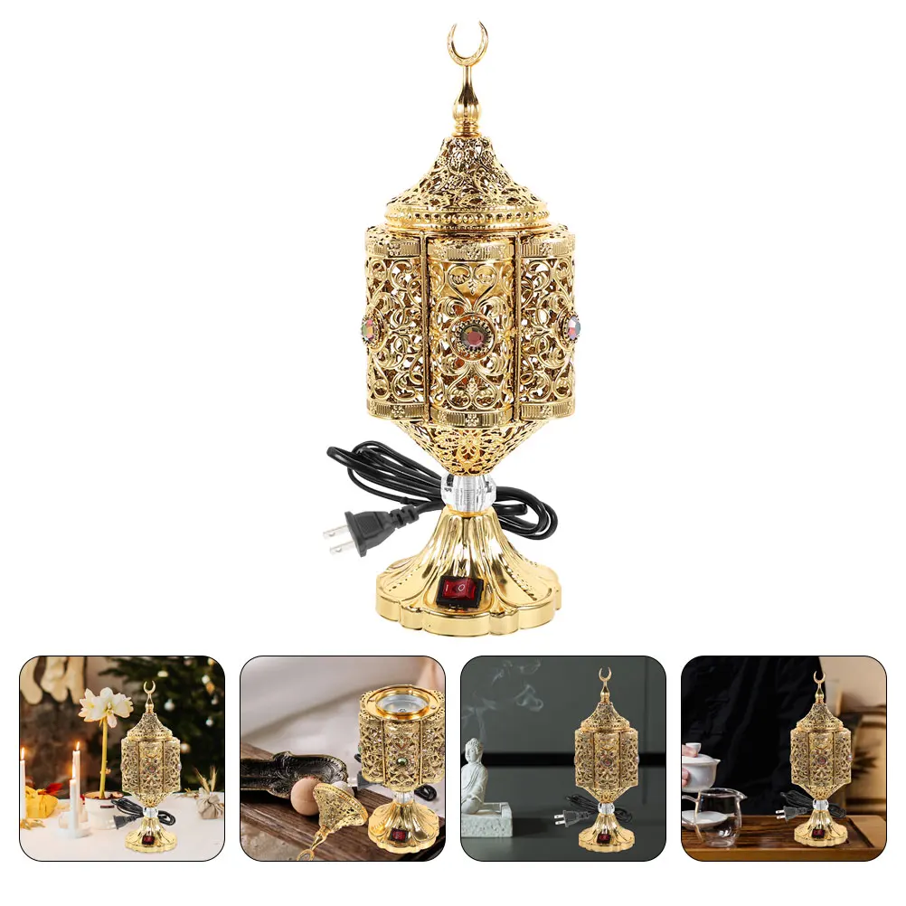 

Decorative Electric Incense Burner Metal Censer Style Perfect Gift for Aroma Therapy Home Decor Electric Incense Burner