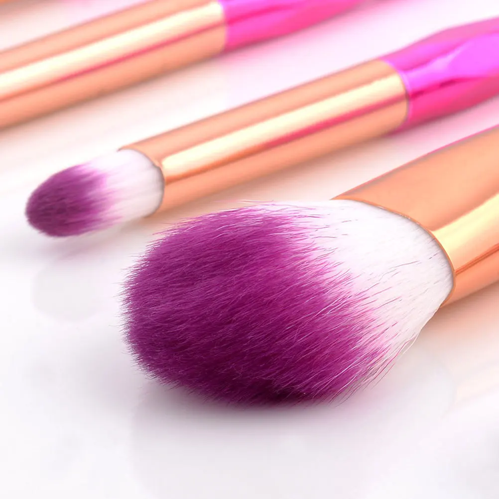 

20pcs Makeup Brush Set Transparent Handle For Foundation Eyeliner Lip Tool Gradient Pink Silver Women Gift