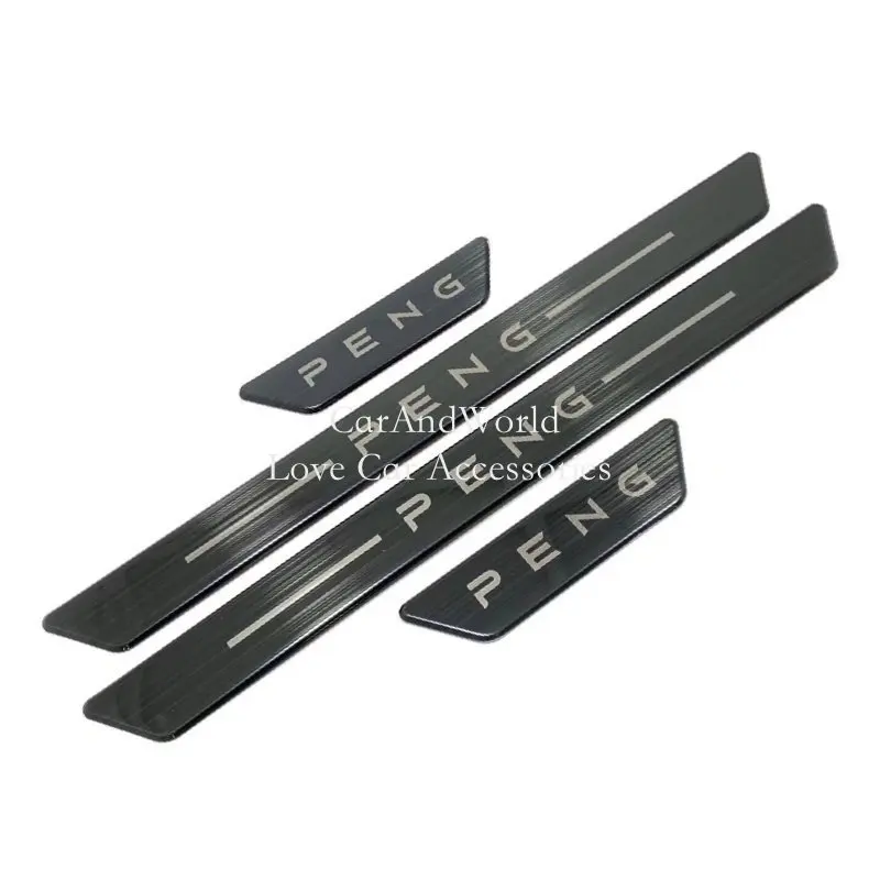 

For XPENG P7 P7i 2020-2024 External Door Sill Scuff Plate Protector Welcome Pedal Cover Trims Stainless Steel Car Accessories