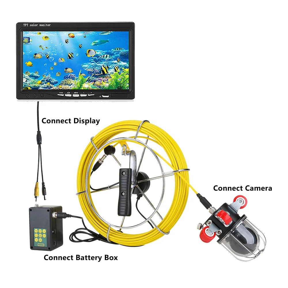 9 Inch DVR Monitor 30M Sewer Pipeline Endoscope With 512HZ Transmitter Pipe Locator 22MM IP68 HD 1000TVL Camera 12PCS