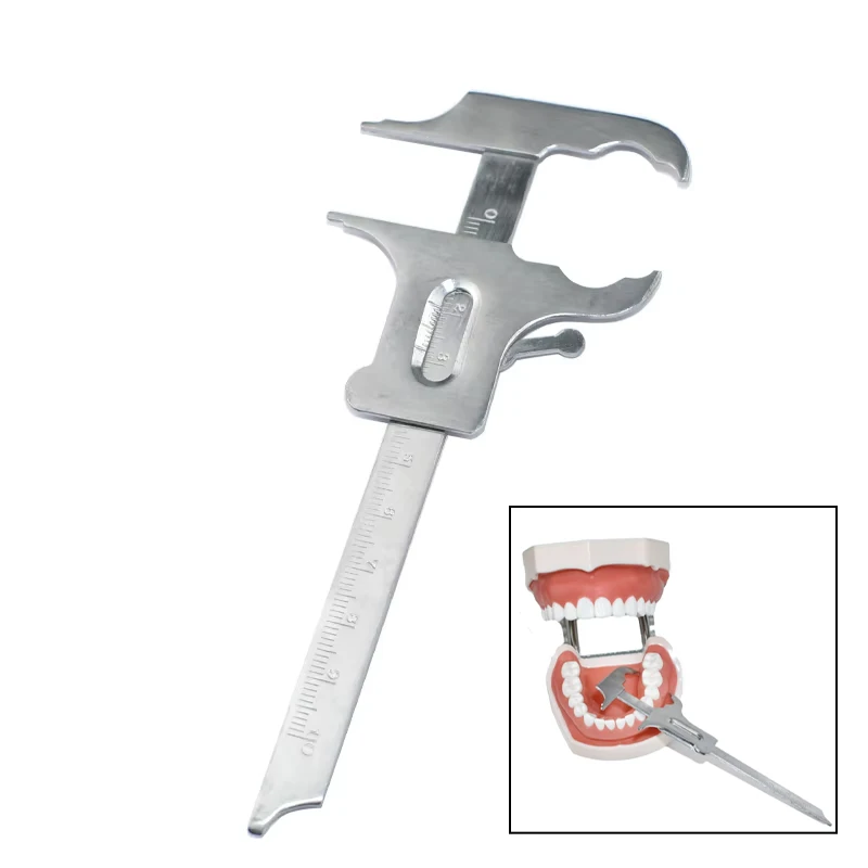

Dental Caliper 1Pc Stainless Steel Orthodontic Tooth Gauge Vertical Distance Measuring Tool for Dental Clinic