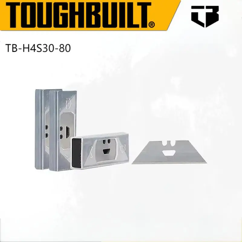 

TOUGHBUILT TB-H4S30-80/TB-H4S-5/TB-H4N-5 30-pack Utility Knife Blades Cowhorn Blades Trapezoidal Blades