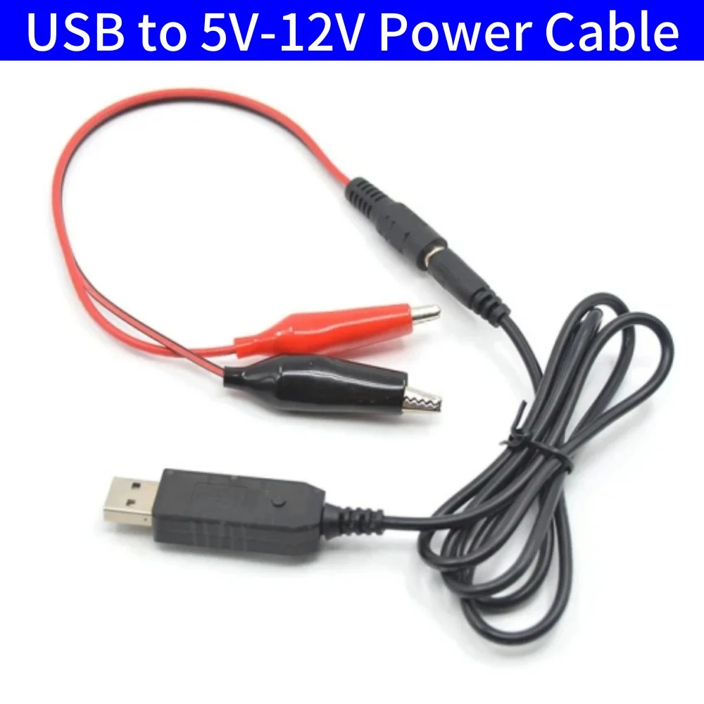 

USB To DC 5.5x2.5/2.1mm Male 5V 6V 9V 11V 12V Boost Cable QC3.0 Step 0.2V Adjustable Voltage Cable For WiFi Router LED DIY Power