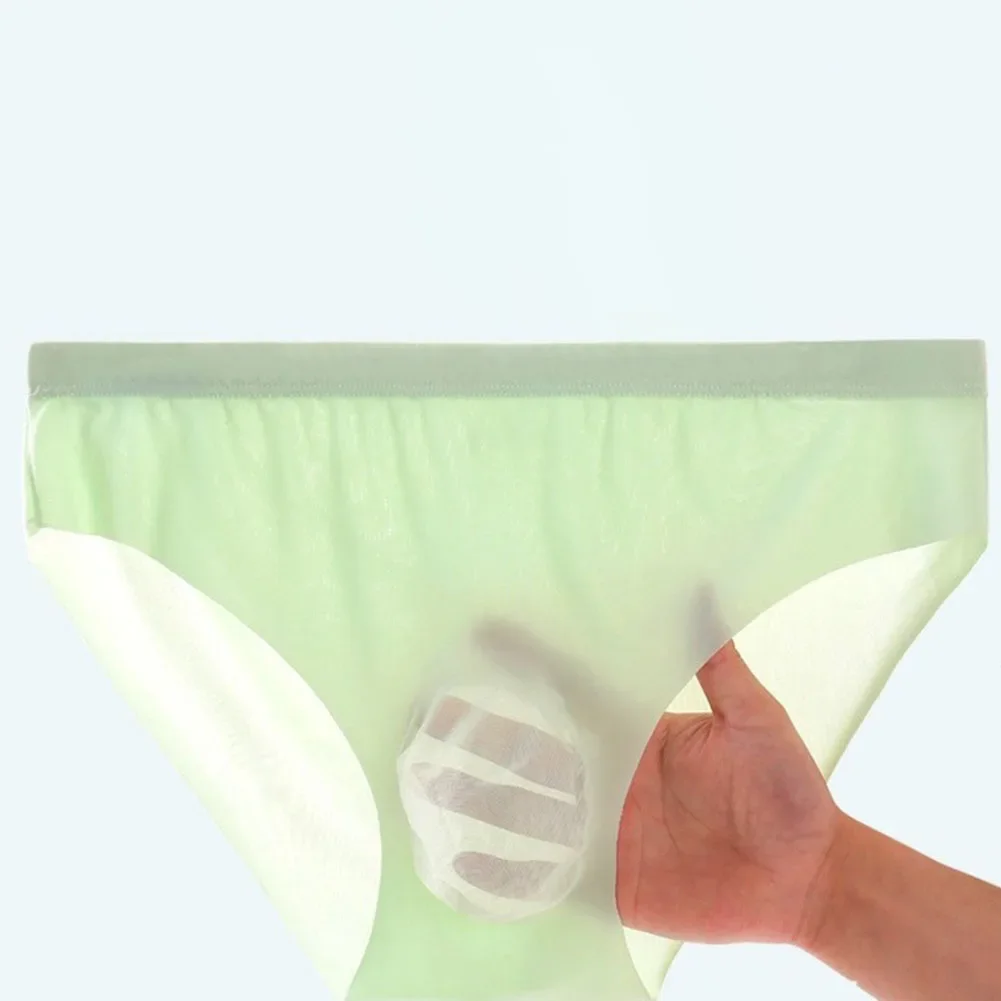 

Cooling Ice Silk Men Seamless Briefs Underwear Lightweight Elastic Low Waist Soft Bulge Pouch Panties Man Bikini