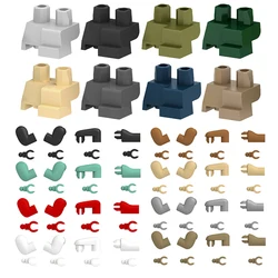 Mlitary Building Blocks Solider Figures Gifts Special Accessories MOC Mini Bricks Arm Squatting Leg Good Compatibility DIY Toys