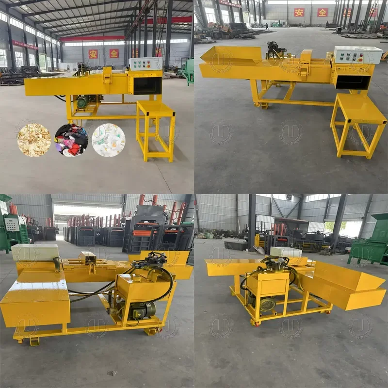 for Industrial Rag Wiper Baling Press Cloth Rags Recycling Machine