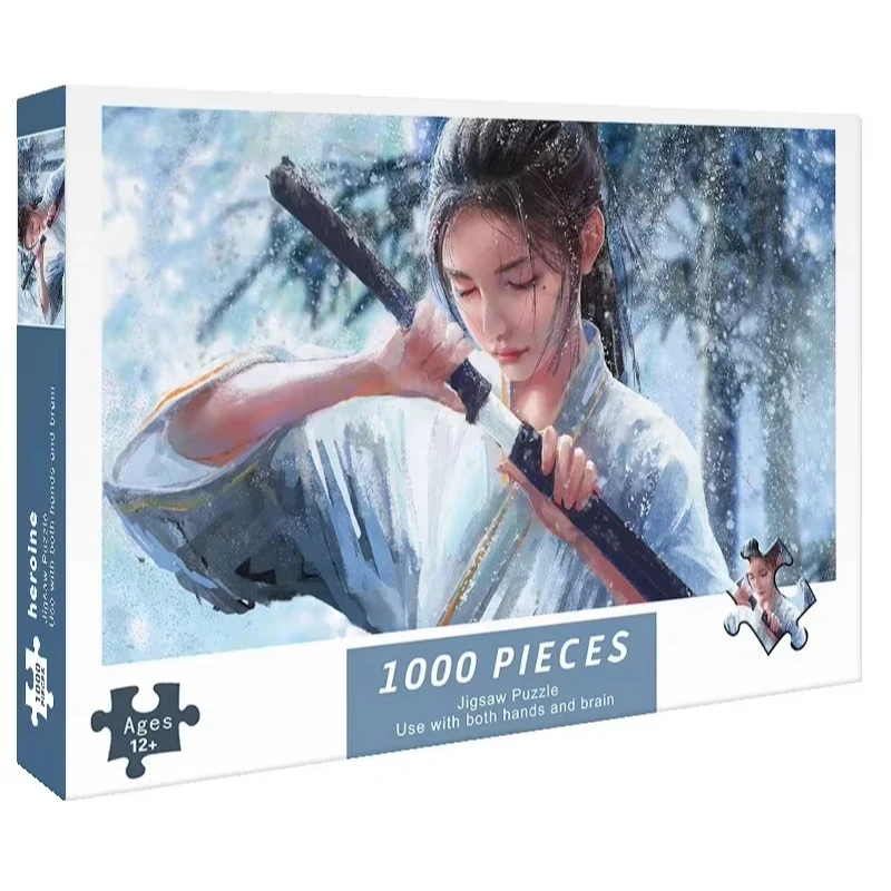 

75*50cm Adult Paper Jigsaw Puzzle 1000pcs Heroine Series Painting Stress Relief Entertainment Home Wall Decro Puzzles